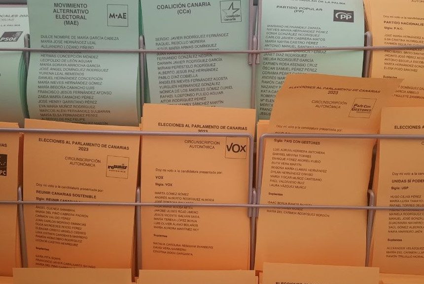 La participación en las elecciones municipales en La Palma bajó 2,5 puntos respecto a 2019