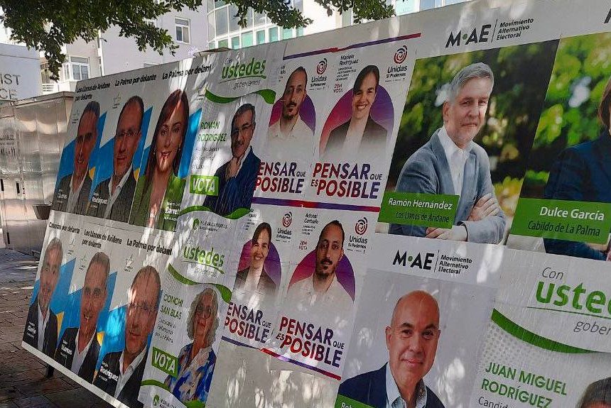 La campaña electoral arranca en La Palma con mensajes falsos de suspensión de actos y la irrupción de la Fiscalía