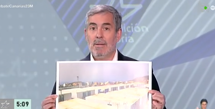 Las viviendas modulares en las que viven afectados del volcán, en el debate de los candidatos a la Presidencia de Canarias