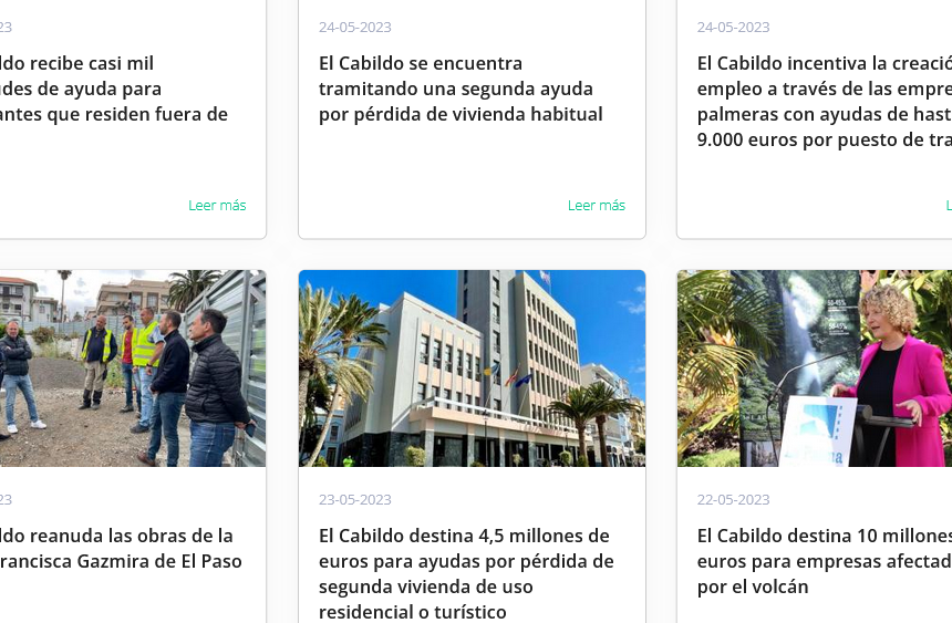 El Gobierno insular anunció casi 30 millones de euros en obras, ayudas y subvenciones durante la campaña electoral