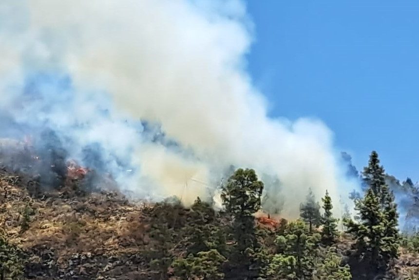 Controlado el conato de incendio iniciado en El Jesús, Tijarafe