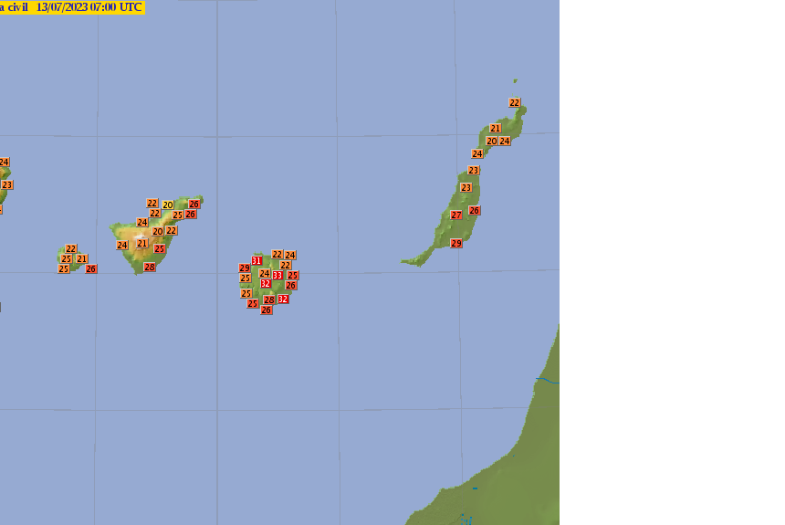 Noche tropical con temperaturas mínimas de 30 grados en El Paso, Tijarafe y Puntagorda
