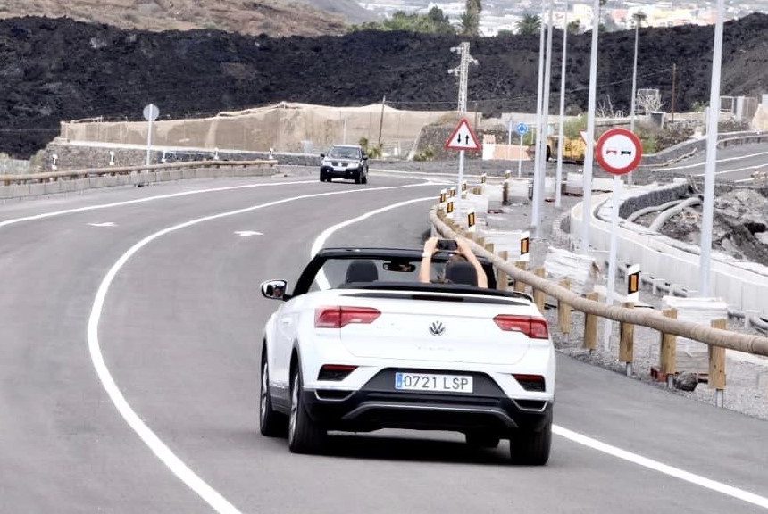 La vía entre La Laguna y Las Norias: De pista provisional a carretera