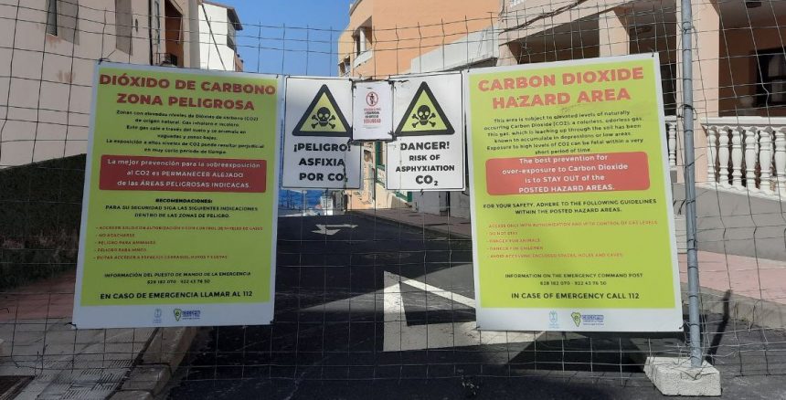 Se siguen registrando “altas concentraciones de dióxido de carbono” en La Bombilla y Puerto Naos casi dos años después de iniciarse la erupción