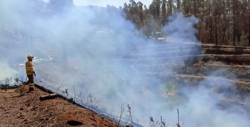 Declarado un conato de incendio en la zona de Fátima, en Puntagorda