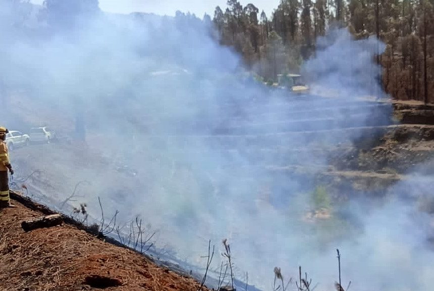 Declarado un conato de incendio en la zona de Fátima, en Puntagorda