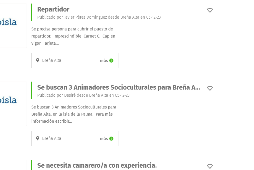 FORMATO OFERTAS EMPLEO Más de la mitad de los nuevos contratos registrados en La Palma son temporales