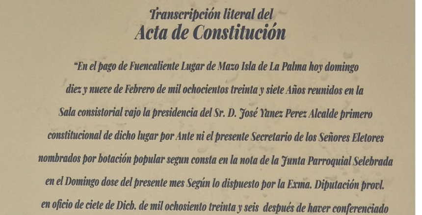 187 años de Fuencaliente como municipio