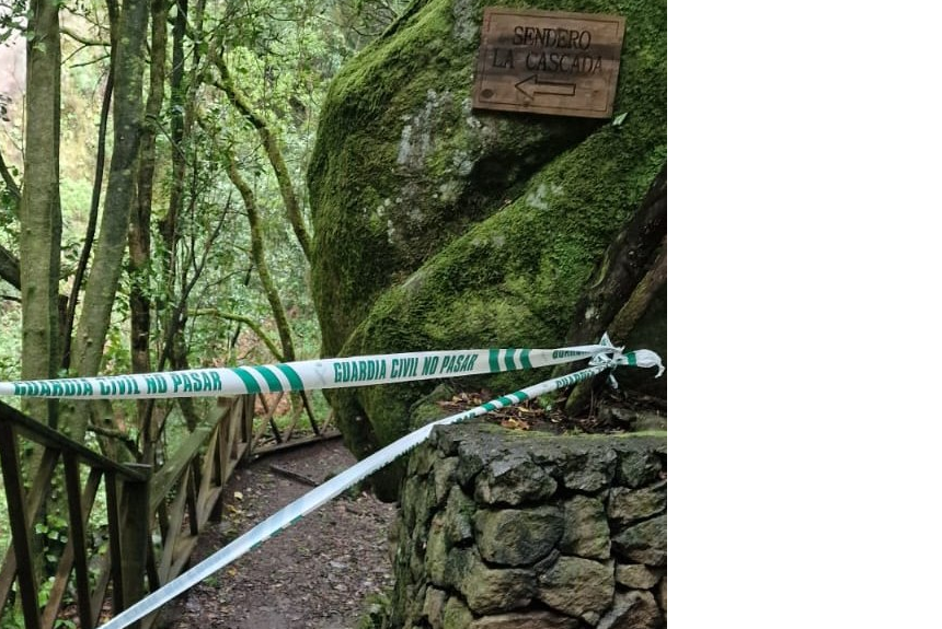 El Cabildo cierra varios senderos en Los Tilos por “precaución” ante posibles desprendimientos