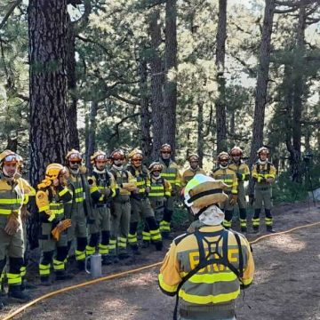 FORMATO BRIF PUNTAGORDA Bomberos forestales de las BRIF en Puntagorda se sumarán a la extinción de incendios en la Península