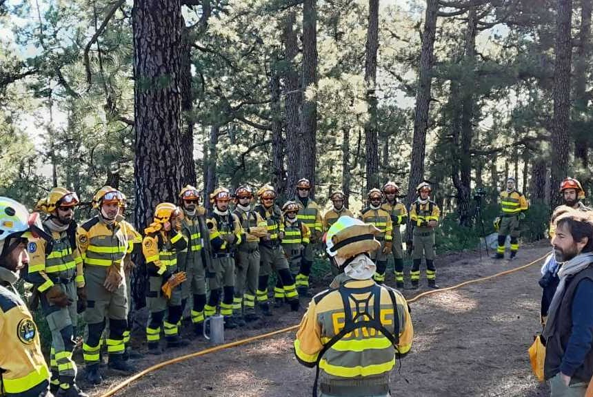 Bomberos forestales de las BRIF en Puntagorda se sumarán a la extinción de incendios en la Península