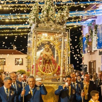 La Virgen de Las Nieves comenzó en Puntallana su peregrinación por todos los municipios de la isla