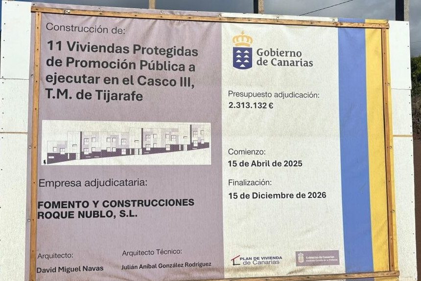 Vivienda confirma el retraso en la licitación de viviendas públicas en Tazacorte y Tijarafe