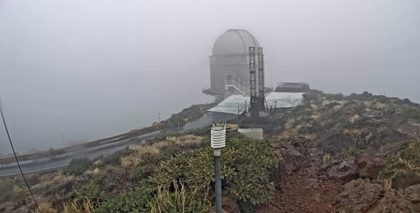 FORMATO LLUVIA ROQUE DE LOS MUCHACHOS Más de 60 litros acumulados en el Roque de los Muchachos por la borrasca Claudia