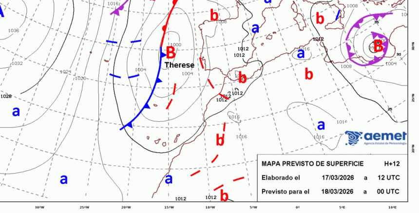 La borrasca Therese activa la alerta por viento y fuerte oleaje en La Palma este miércoles