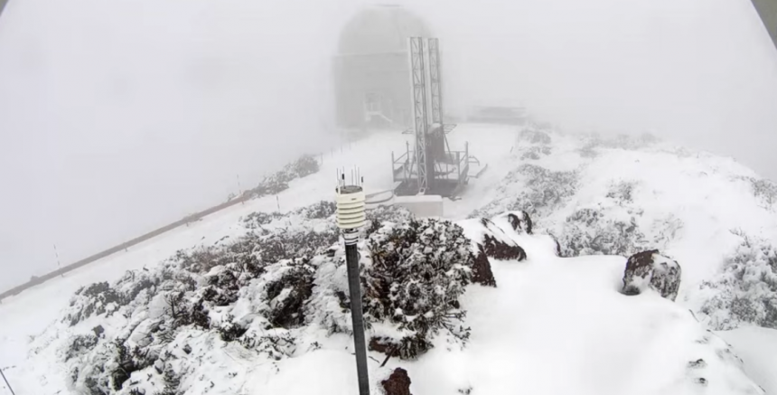 FORMATO NOT NIEVE THERESE El Roque de los Muchachos acumula más de 90 litros por metro cuadrado este viernes