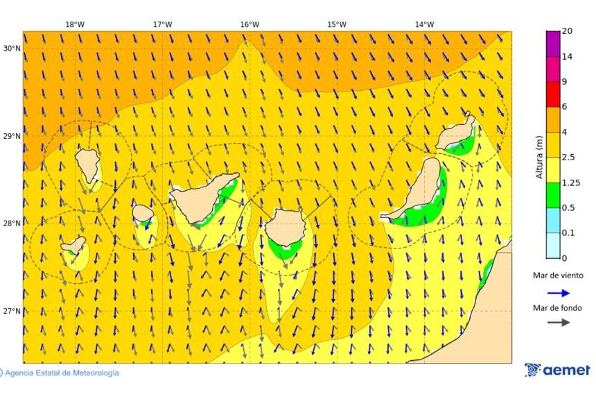 La borrasca Regina dejará viento intenso y malas condiciones marítimas este martes en La Palma